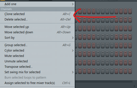 Top Left Menu Clone Delete Selected